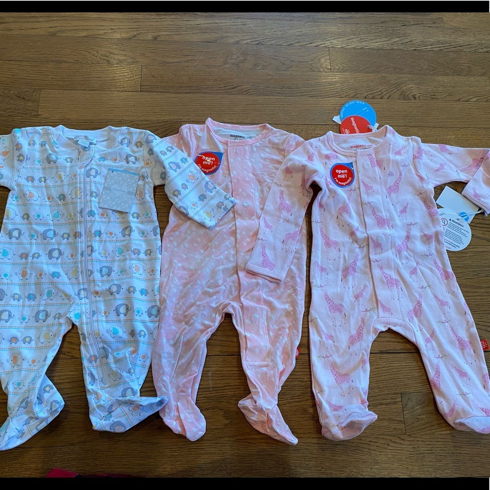 New with tags: 2 magnetic me pjs and 1 kissy kissy
